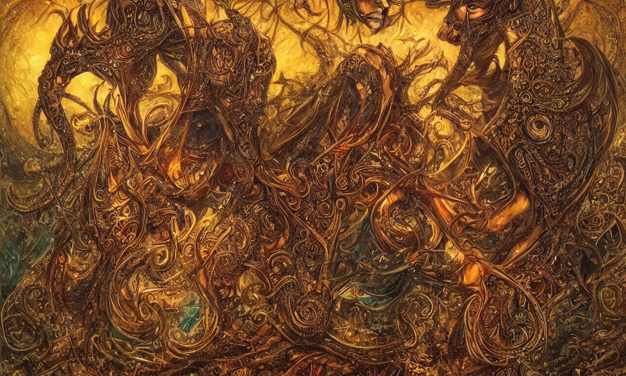 Image similar to photography, deep focus, mtg d & d, fantasy, intricate, elegant, highly detailed, digital painting, artstation, concept art, matte, sharp focus, illustration, hearthstone, art by mati klarwein