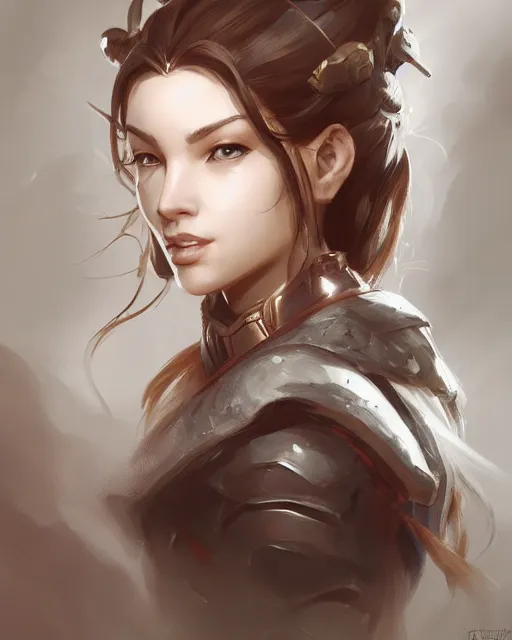 Image similar to head and shoulders portrait of a beautiful female cleric by Stanley Artgerm Lau, WLOP, Rossdraws, frank frazetta, Andrei Riabovitchev, Marc Simonetti, tranding on artstation