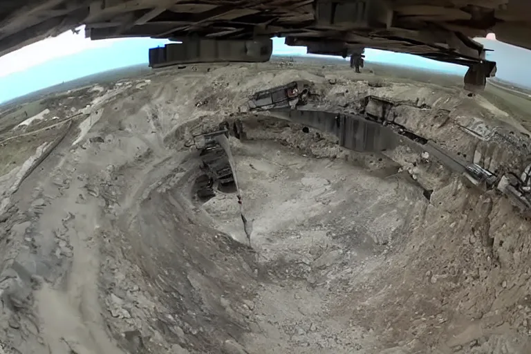 Image similar to gopro footage from inside a deep underground military base