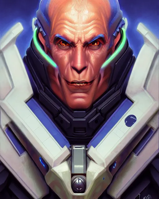 Prompt: sigma from overwatch, character portrait, portrait, close up, highly detailed, intricate detail, amazing detail, sharp focus, vintage fantasy art, vintage sci - fi art, radiant light, caustics, by boris vallejo