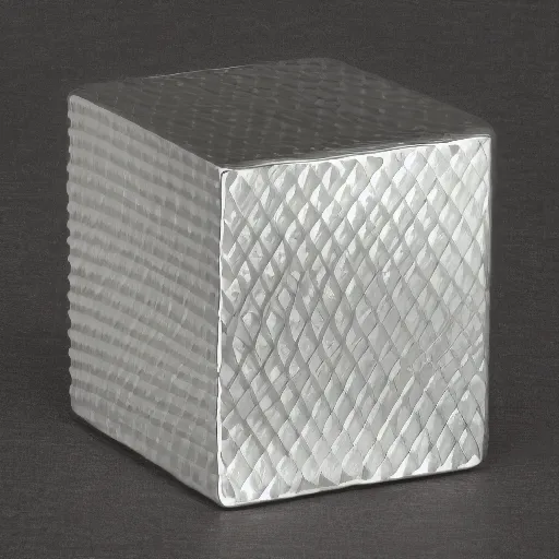 Prompt: metallic cube