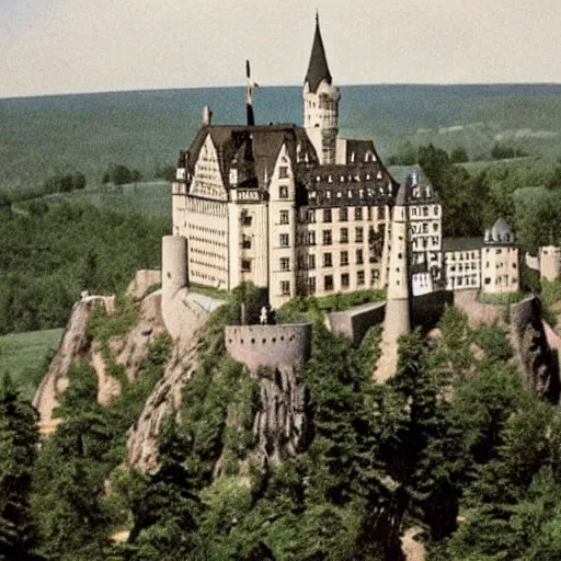 Image similar to a castle designed by adolf hitler