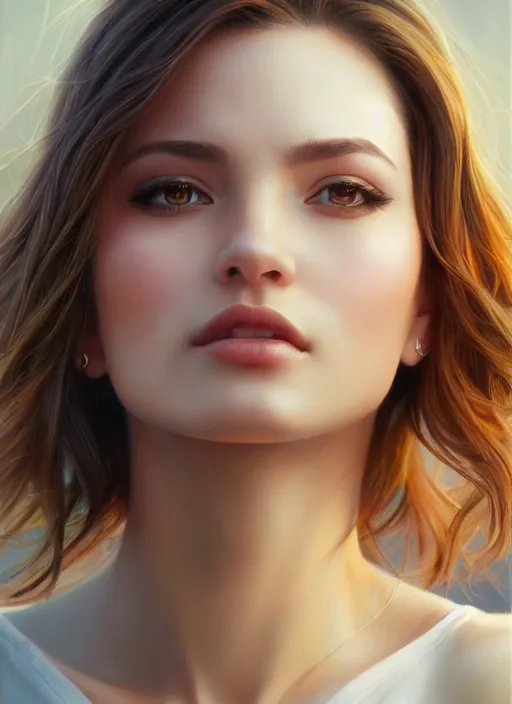 Image similar to photo of a gorgeous young woman in the style of stefan kostic, realistic, sharp focus, 8k high definition, insanely detailed, intricate, elegant, art by stanley lau and artgerm