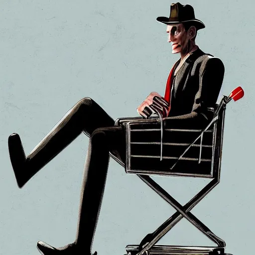 Image similar to nick valentine is sitting in a shopping cart, realism, proportions, 1 6 f, stylization for fallout 4