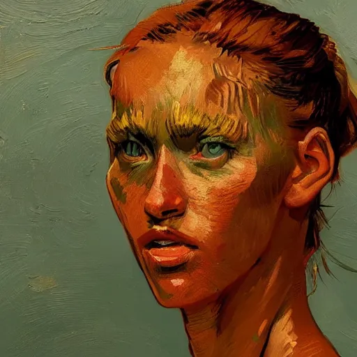 Prompt: painting of an woman basketball player, a van gogh style, greg rutkowski, jared chavez artstation