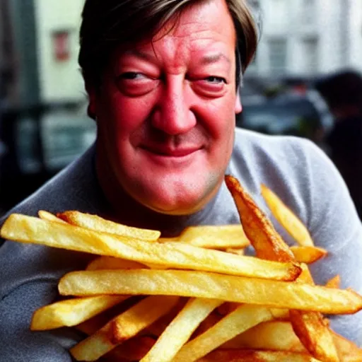 Image similar to [ french fries ] as ( stephen fry ) hybrid intercross mix