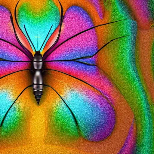 Prompt: colourful breathtakingly real beautiful epic wonderfully cool extreme close abstract macro stacked deep focus robo butterfly patterns, aged hard surface modelling closeup, lights, richard dadd, symmetrical, front view, clean clear sharp, extremely intricate details, 8 k complex hard surface modelling octane render extremely glossy shiny material