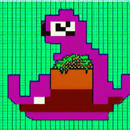 Prompt: wormy salad. pixelart