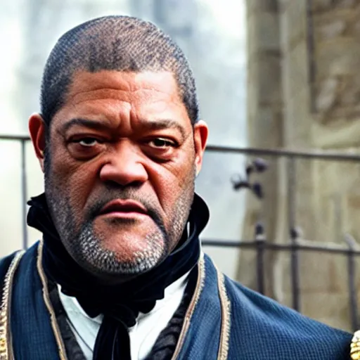 Image similar to Laurence Fishburne as the King of England, WLOP