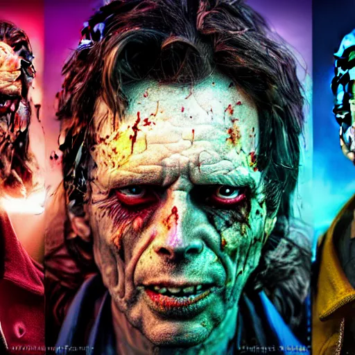 Image similar to a portrait of the x men as zombies, highly detailed, digital photo, hdri, by christopher bretz and john carpenter, vivid colors, high contrast, 8 k resolution, intricate, photorealistic, smooth, psychedelic color scheme, concept art, award winning, cg society contest winner