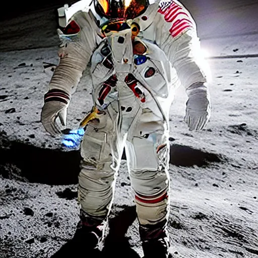 Prompt: ibrahimovic on the moon