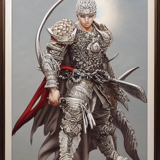 Prompt: old warrior sage, fantasy character, soft light, white background, intricate detail, intricate oil painting detail, sharp high detail, manga and anime 2000, Katsuhiro Otomo