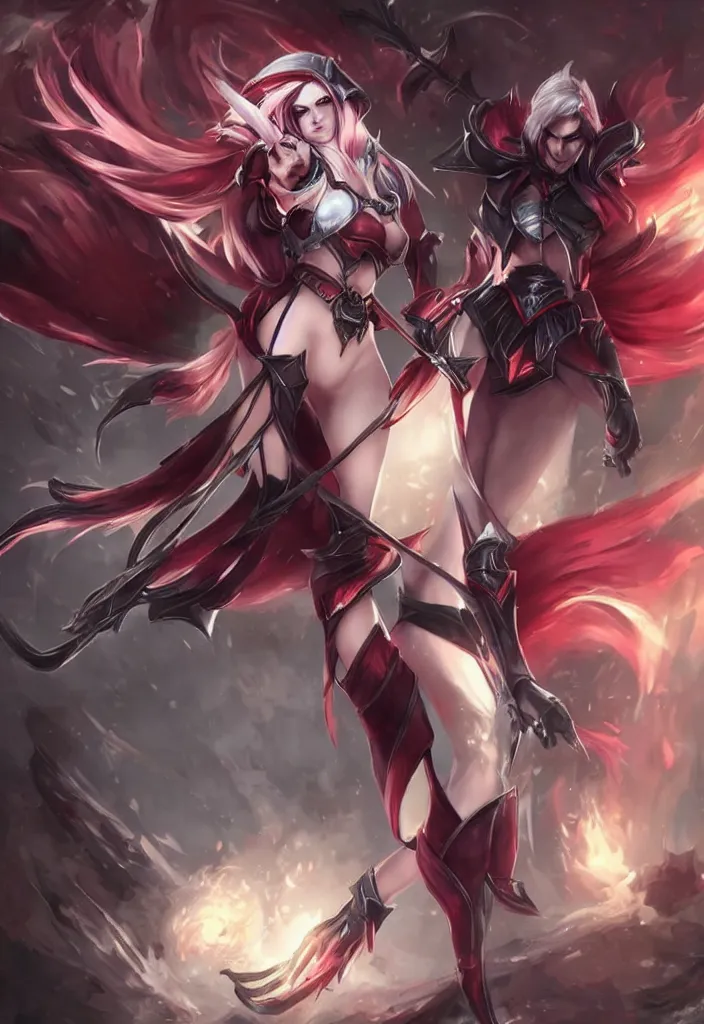 Image similar to New concept art for Katarina from League of legends, fantasy