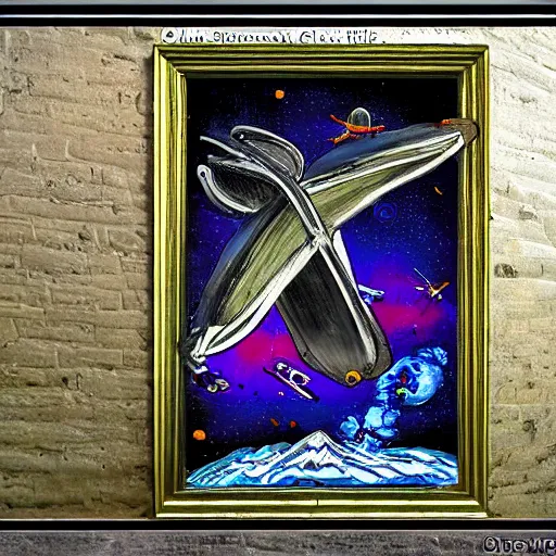 Image similar to church fly in the universe, Sci-fi Art
