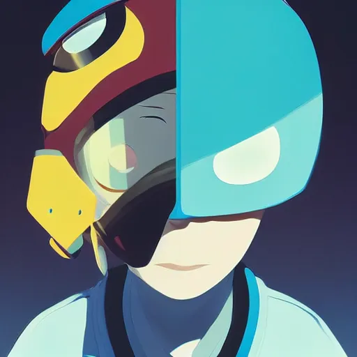 Image similar to face icon stylized minimalist flcl, loftis, cory behance hd by jesper ejsing, by rhads, makoto shinkai and lois van baarle, ilya kuvshinov, rossdraws global illumination