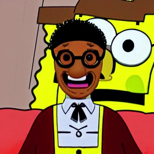 Image similar to Gustavo Fring as a spongebob character