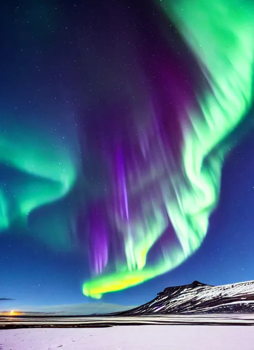 Image similar to northern lights in the night sky over iceland