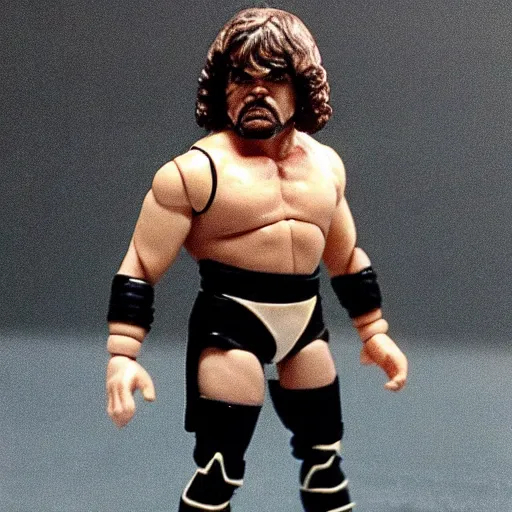 Image similar to peter dinklage 1 9 8 0 s wrestling action figure