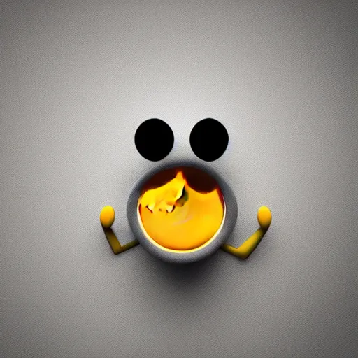 Prompt: A singular emoji representing fear, trending on artstation, 4k, 8k, 3d render