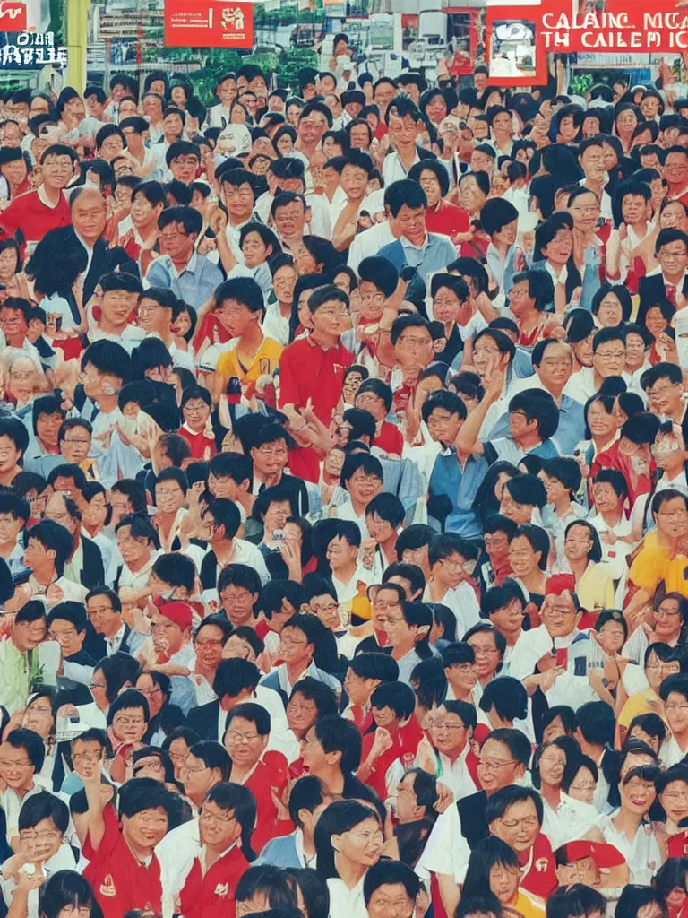 Image similar to a 1 9 9 0 s singaporean government camapign poster