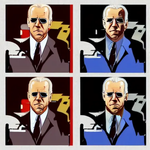 Prompt: joe biden gta iv art