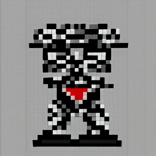 Prompt: darth vader sitting on a throne in the style of pixel art