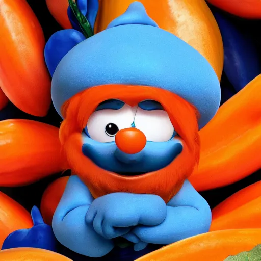 Image similar to papa papaya smurf