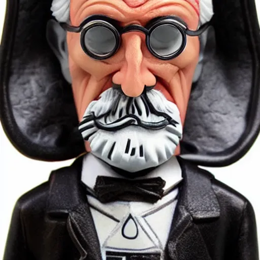 Image similar to sigmund freud cosplay carl jung, stop motion vinyl action figure, plastic, toy, butcher billy style