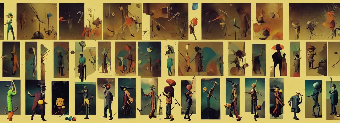 Image similar to full - body surreal colorful detective rpg character concept art anatomy, action pose, very coherent and colorful high contrast masterpiece by norman rockwell franz sedlacek hieronymus bosch dean ellis simon stalenhag rene magritte gediminas pranckevicius, dark shadows, sunny day, hard lighting, reference sheet white! background