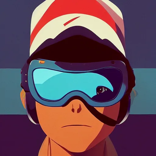 Image similar to face icon stylized minimalist flcl, loftis, cory behance hd by jesper ejsing, by rhads, makoto shinkai and lois van baarle, ilya kuvshinov, rossdraws global illumination