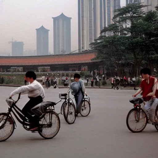 Image similar to An average day in Hangzhou in 1990s