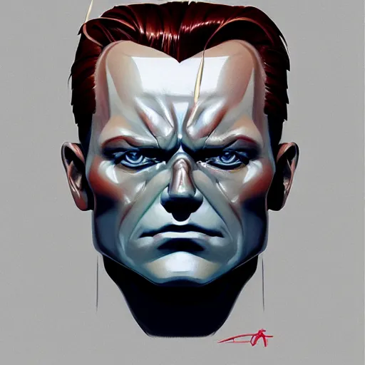 Image similar to face icon stylized minimalist t - 1 0 0 0, loftis, cory behance hd by jesper ejsing, by rhads, makoto shinkai and lois van baarle, ilya kuvshinov, rossdraws global illumination