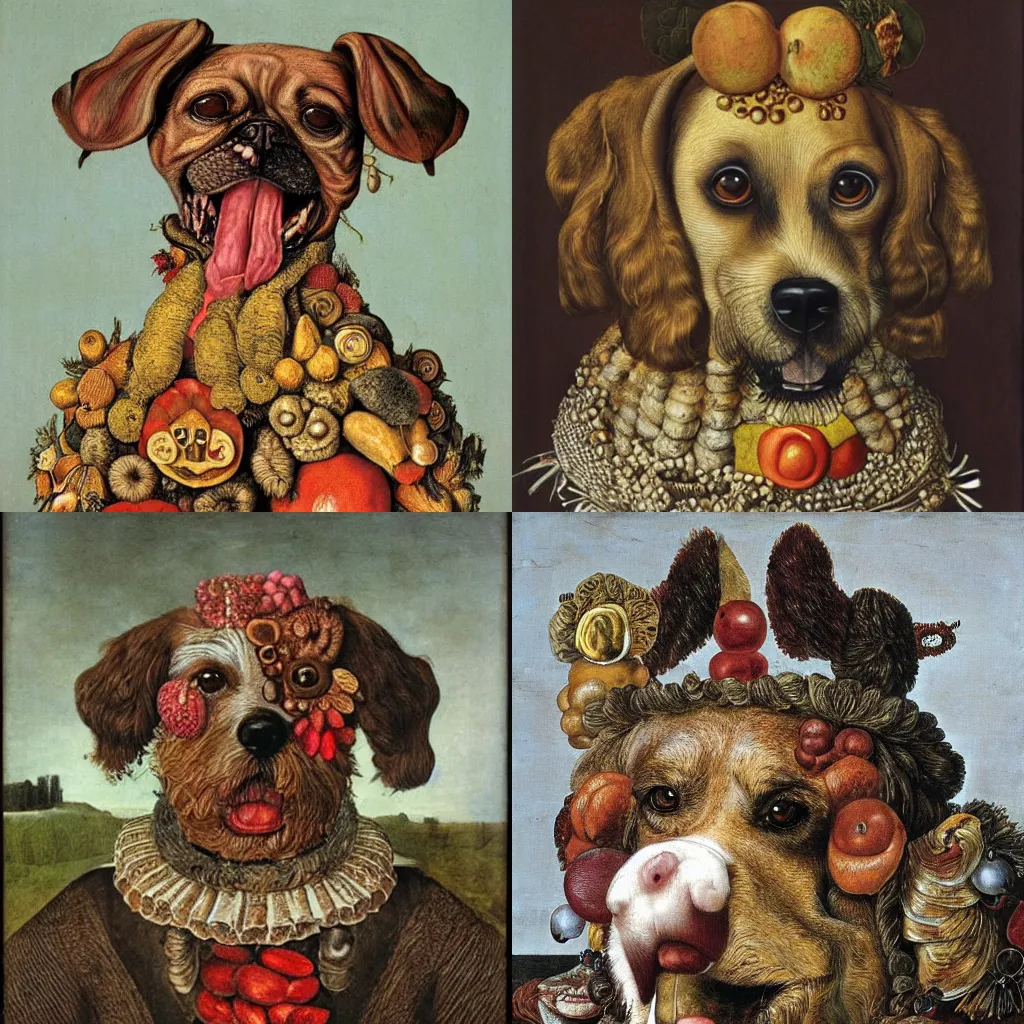 Prompt: dog, by arcimboldo