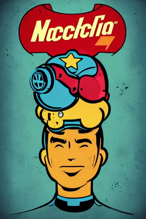 Image similar to fallout 7 6 retro futurist illustration art by butcher billy, sticker, colorful, illustration, highly detailed, simple, smooth and clean vector curves, no jagged lines, vector art, smooth andy warhol style