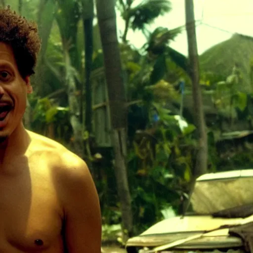 Prompt: a still of eric andre in apocalypse now