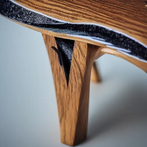 Prompt: [ miniature whale ]! sitting on [ an ornately intricate wooden table ]!, focal blur!, 4 k photorealistic photography, trending on unsplash