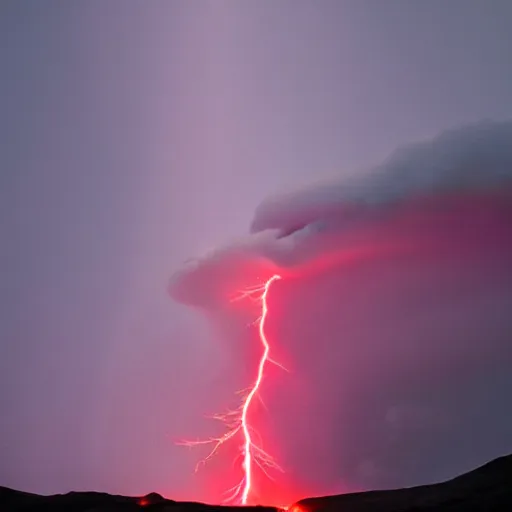 Prompt: lava lightning reflecting off the lens of a high-resolution camera, 8k resolution, Canon EOS C300