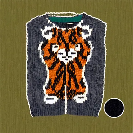 Image similar to knitted tiger jumper