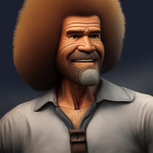 Prompt: Bob Ross is Colossus, hyperdetailed, artstation, cgsociety, 8k