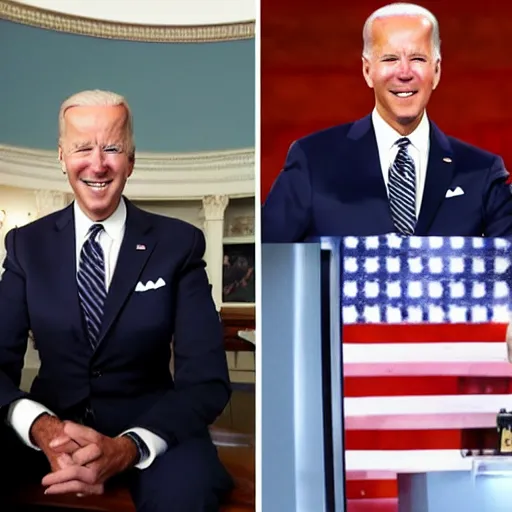 Prompt: joe biden as an extremely fat man