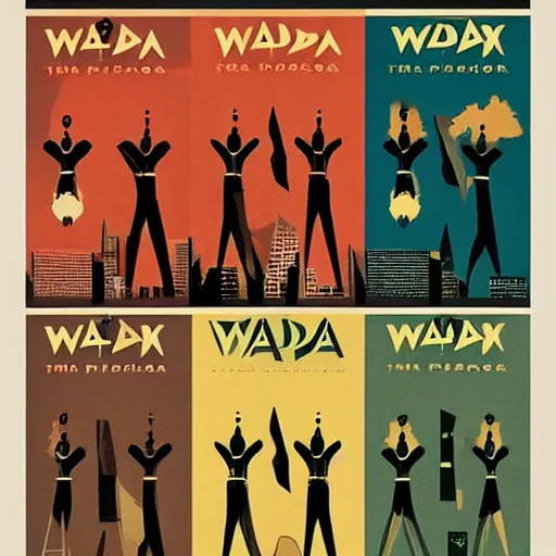 Image similar to “Mid Century Modern Poster of Wakanda”