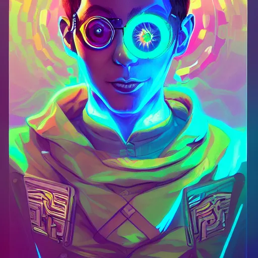 Image similar to skill magic geek inside matrix deepdream radiating a glowing aura stuff loot legends stylized digital illustration video game icon artstation lois van baarle, ilya kuvshinov, rossdraws,