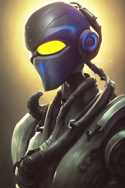 Image similar to epic mask helmet robot ninja portrait stylized as fornite style game design fanart by concept artist gervasio canda, behance hd by jesper ejsing, by rhads, makoto shinkai and lois van baarle, ilya kuvshinov, rossdraws global illumination radiating a glowing aura global illumination ray tracing hdr render in unreal engine 5