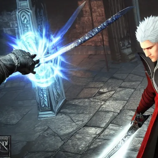 Sweet Devil Sword Vergil Art I Found. No Clue Who It Belongs To Though, Any  Idea Who? : r/DevilMayCry