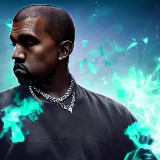 Image similar to kanye west, league of legends splash art