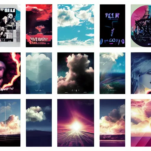 Prompt: cloud album art, poster art, cover art
