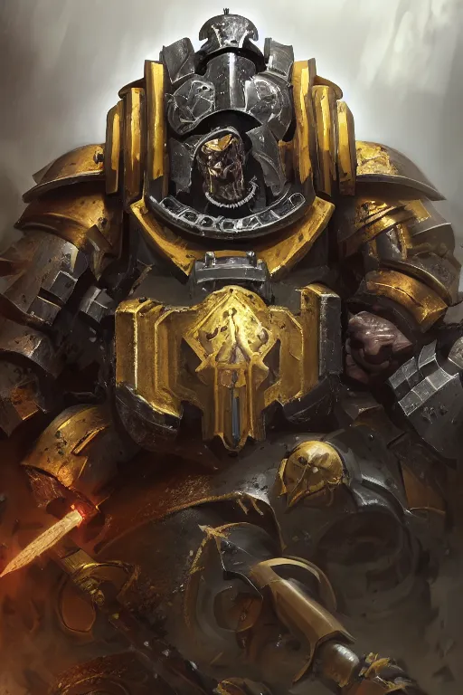 Image similar to armor portrait heros warhammer 4 0 k horus heresy fanart - the primarchs emperor by johannes helgeson animated with vfx concept artist & illustrator global illumination ray tracing hdr fanart arstation zbrush central hardmesh 8 k octane renderer comics stylized