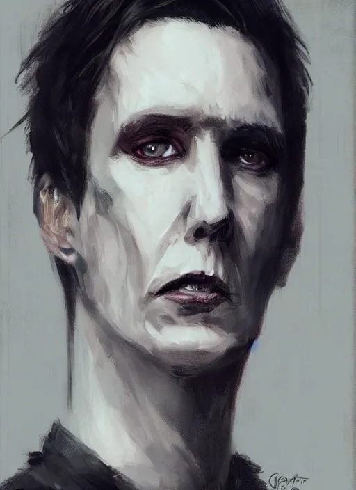 Image similar to hyper realistic portrait of tobias forge, by greg rutkowski,