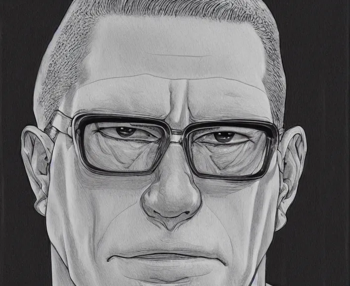 Prompt: portrait of hank hill, art by yoshitaka amano, intricately detailed, highly detailed, elegant, trending on artstation