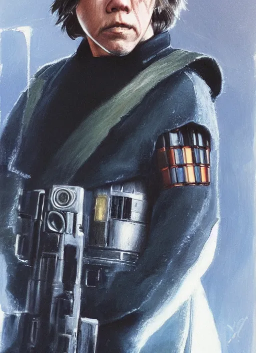 Image similar to painting by tsuyoshi nagano of luke skywalker